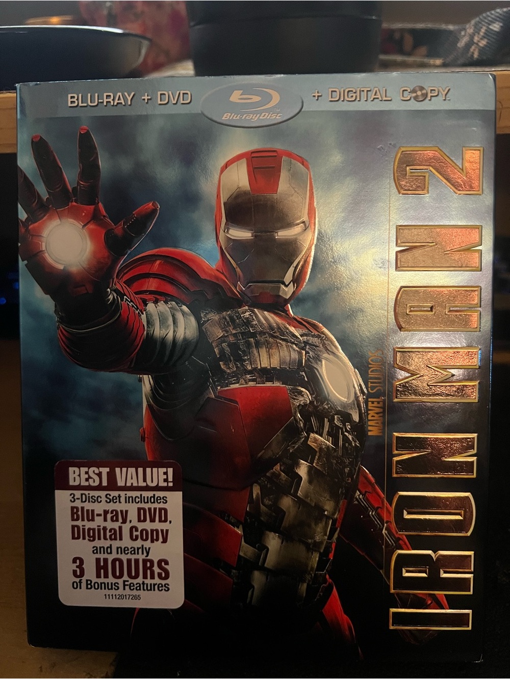 Marvel Iron Man 2 Blu-ray + DVD + Digital Copy — Red, Gold, Black